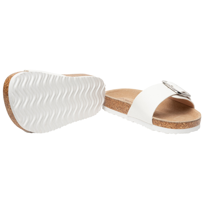 Sandales blanches à bride avec boucle pour fille