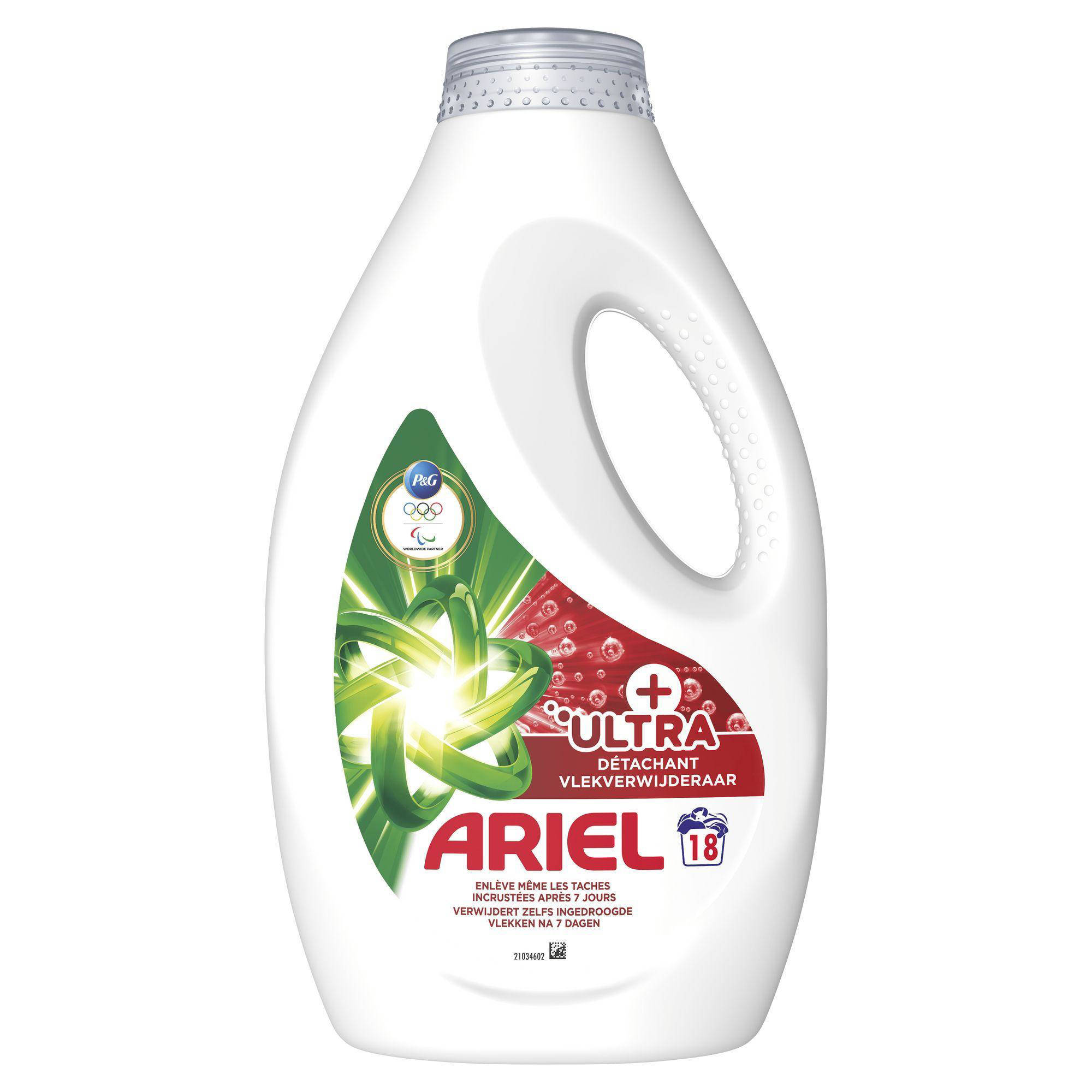 Ariel vloeibaar wasmiddel +Ultra Vlekverwijderaar - 4 x 18 wasbeurten - 72 wasbeurten
