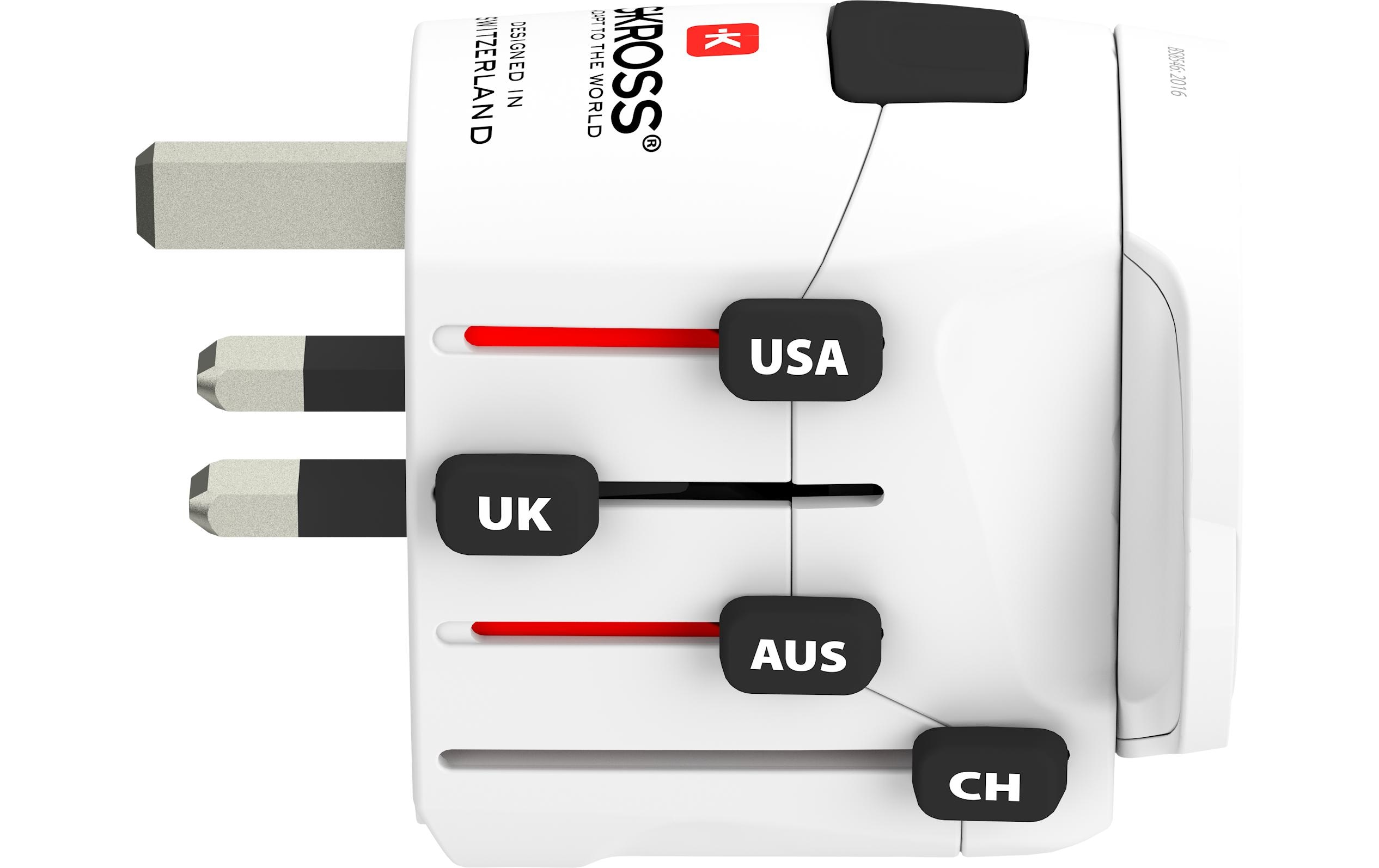 Weltreiseadapter PRO+ USB (A+C)Weltreiseadapter inkl. Euro USB Charger (AC)