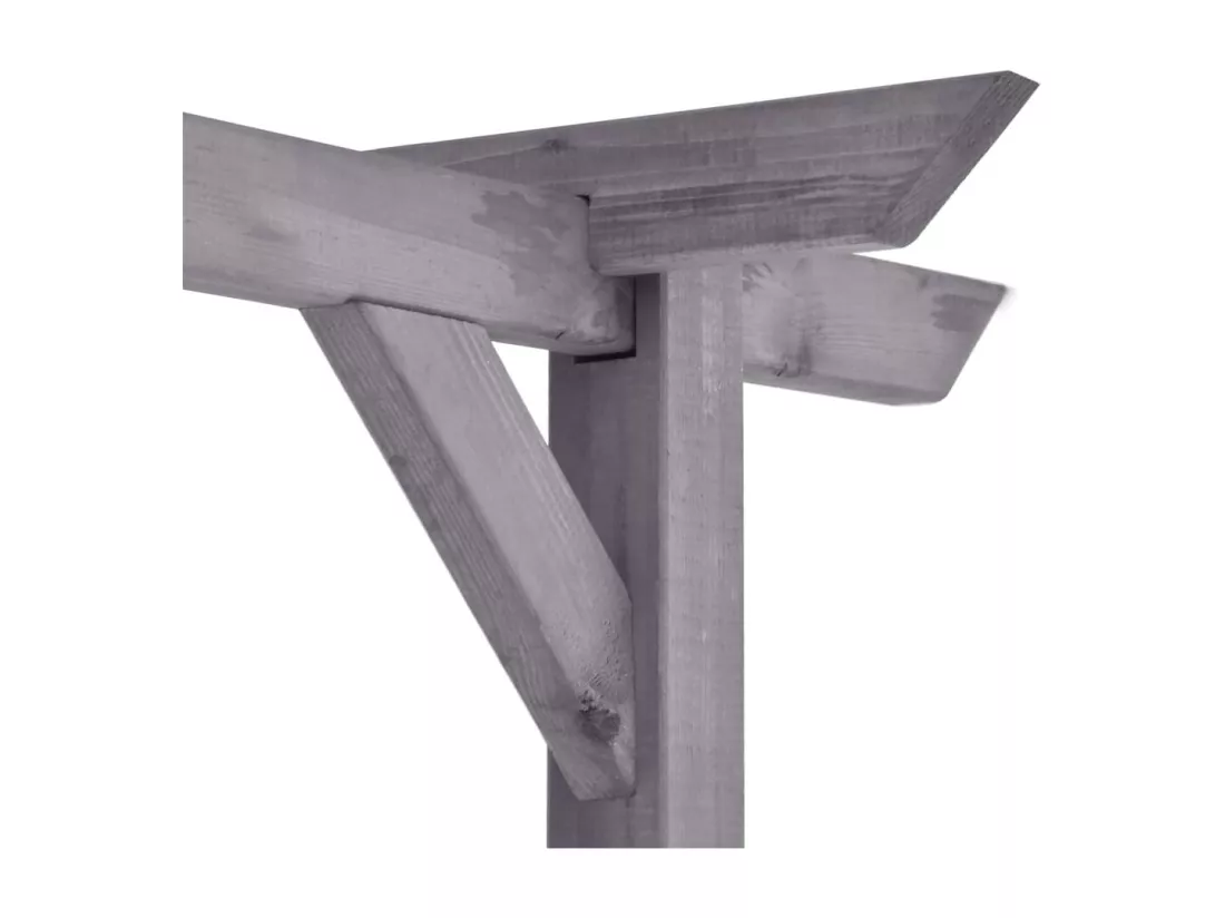 Pergola de jardin Gris 400x40x205 cm Bois de pin imprégné