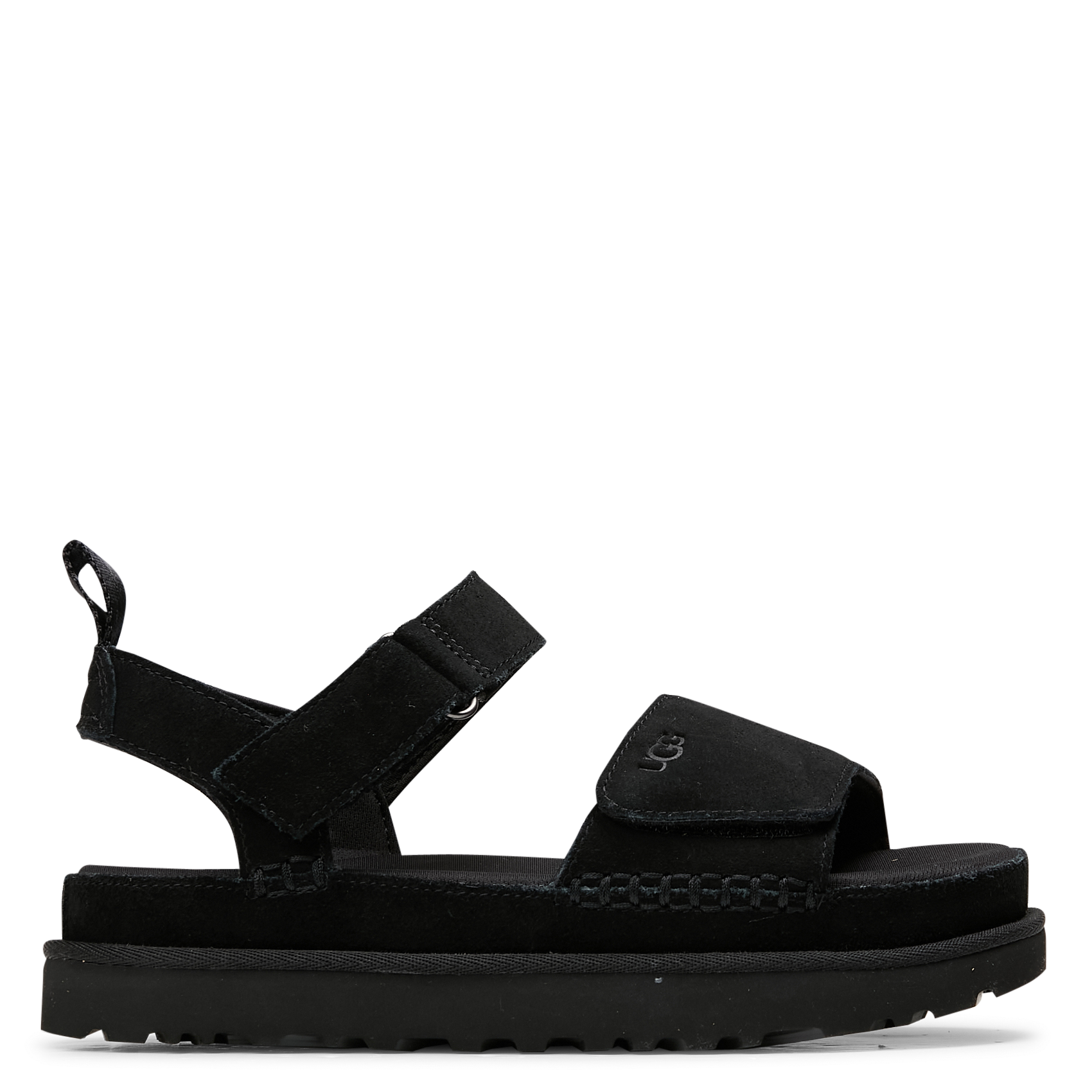 GOLDENSTAR - Sandales compensées en cuir | Noir