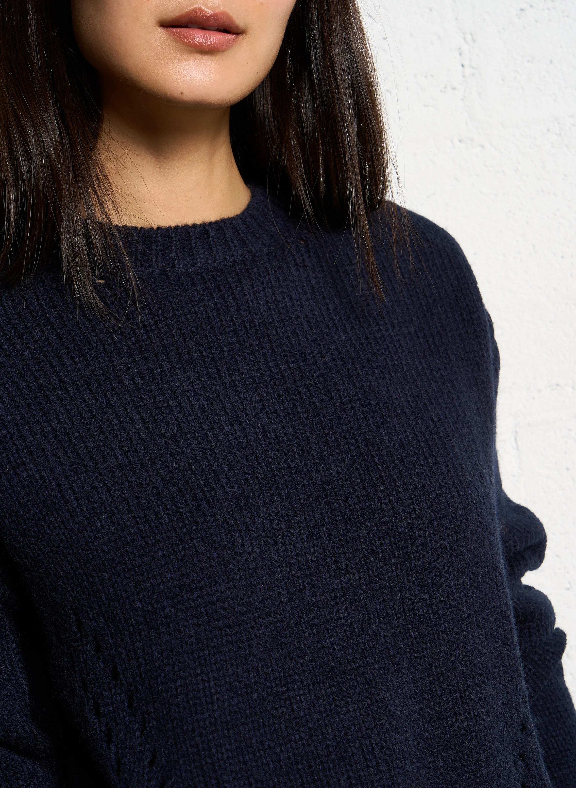MASPER - Pull en maille fantaisie| Bleu