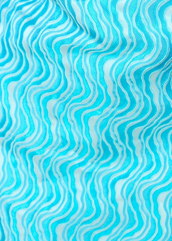 Amber overslag jurk met structuur blauw