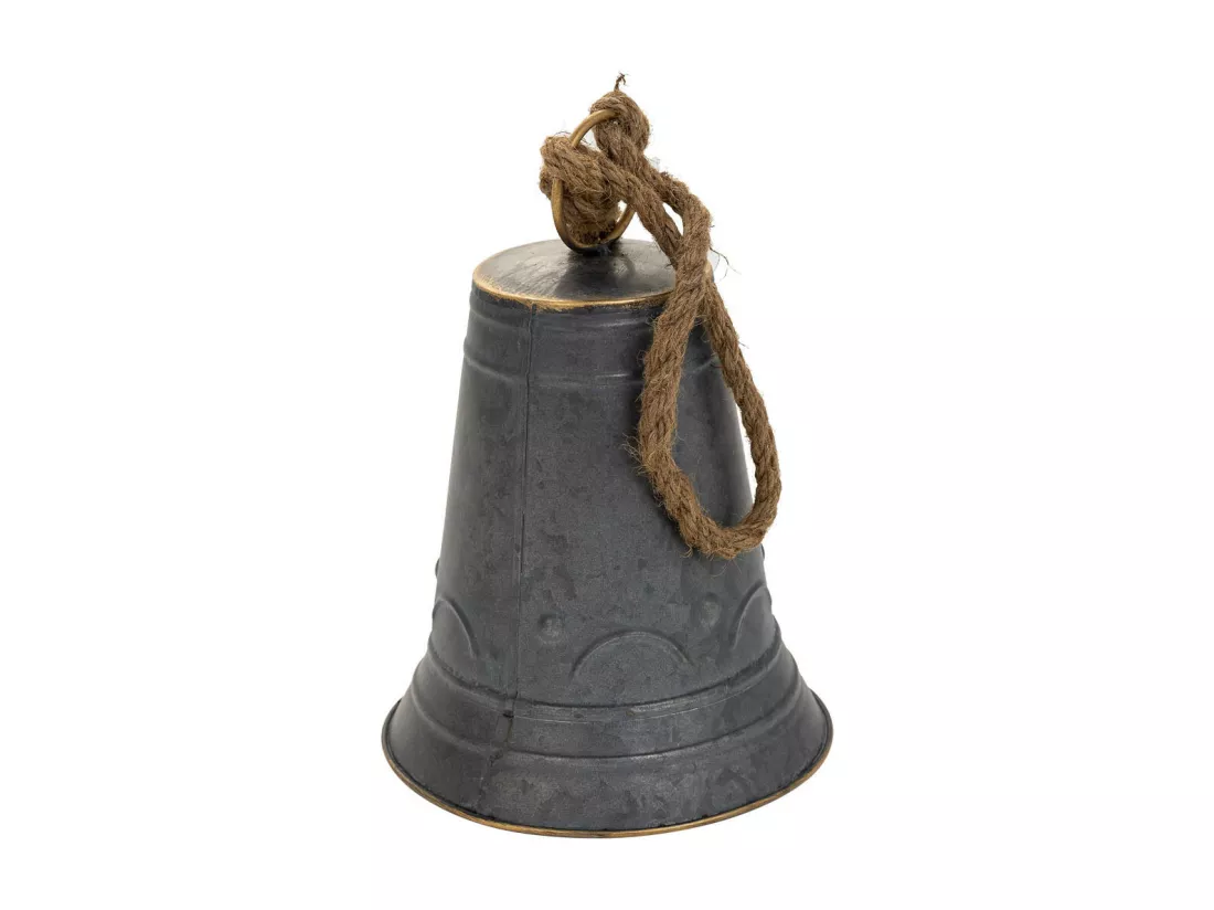 Cloche de décoration en métal marron 17x17x25h