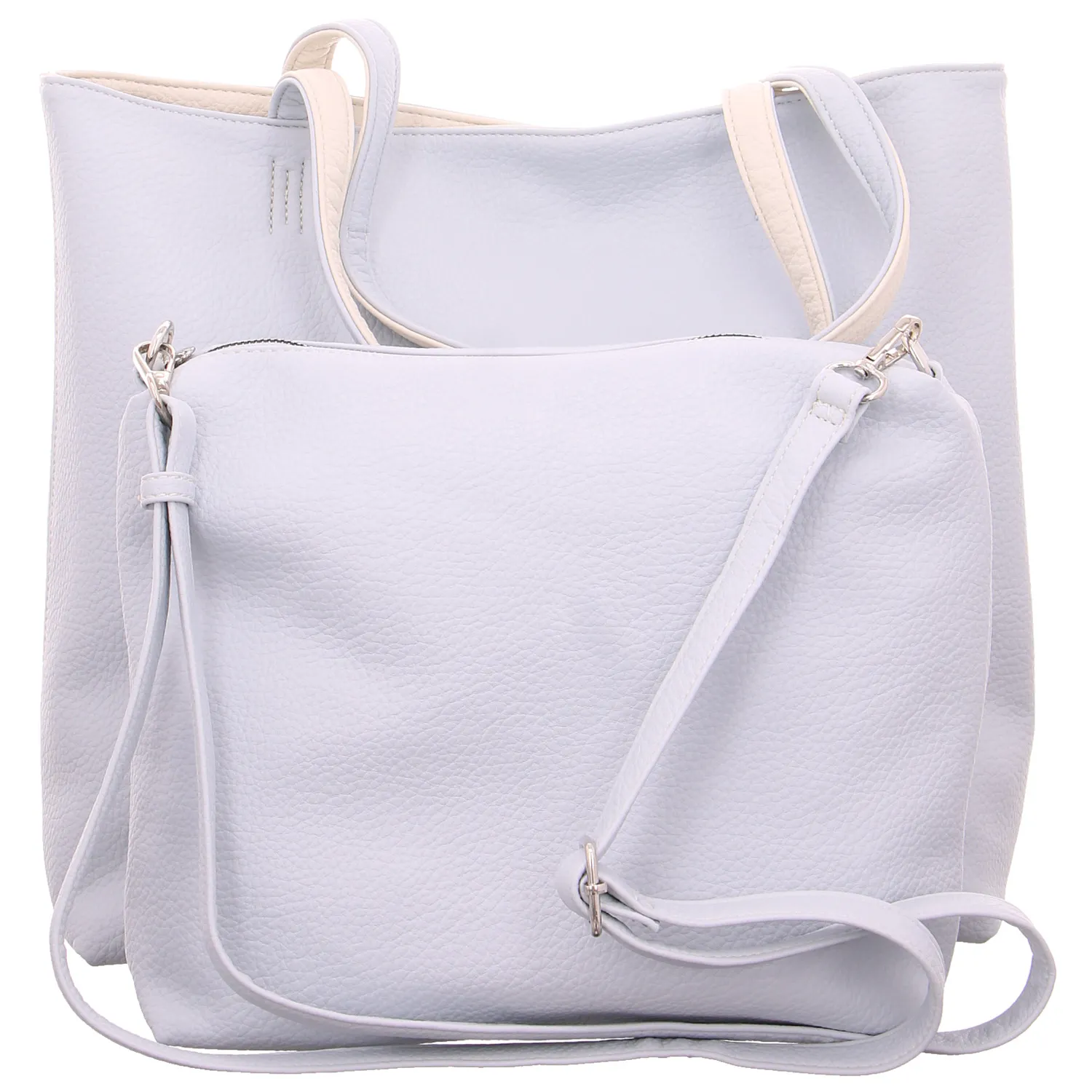 EMILY & NOAH Shopper Hellblau Lederimitat  mit Bag in Bag