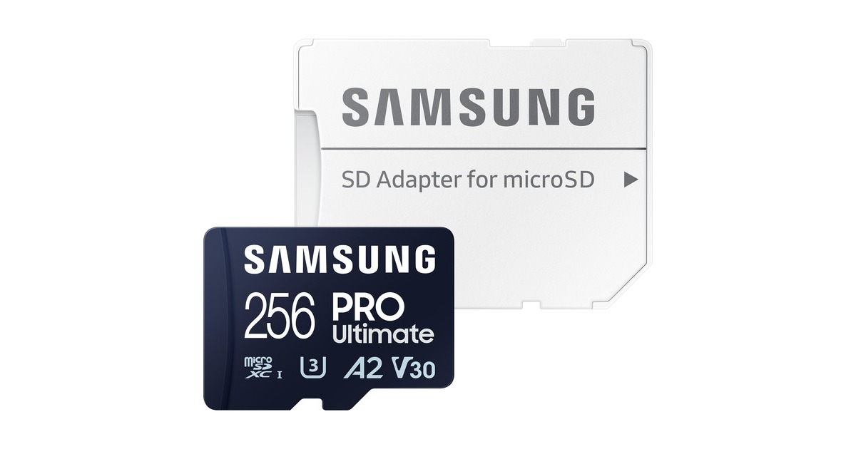 SAMSUNGPRO Ultimate 256 GB microSDXC geheugenkaart  (Blauw, UHS-I U3, Class 3, V30, Incl. SD-Adapter)