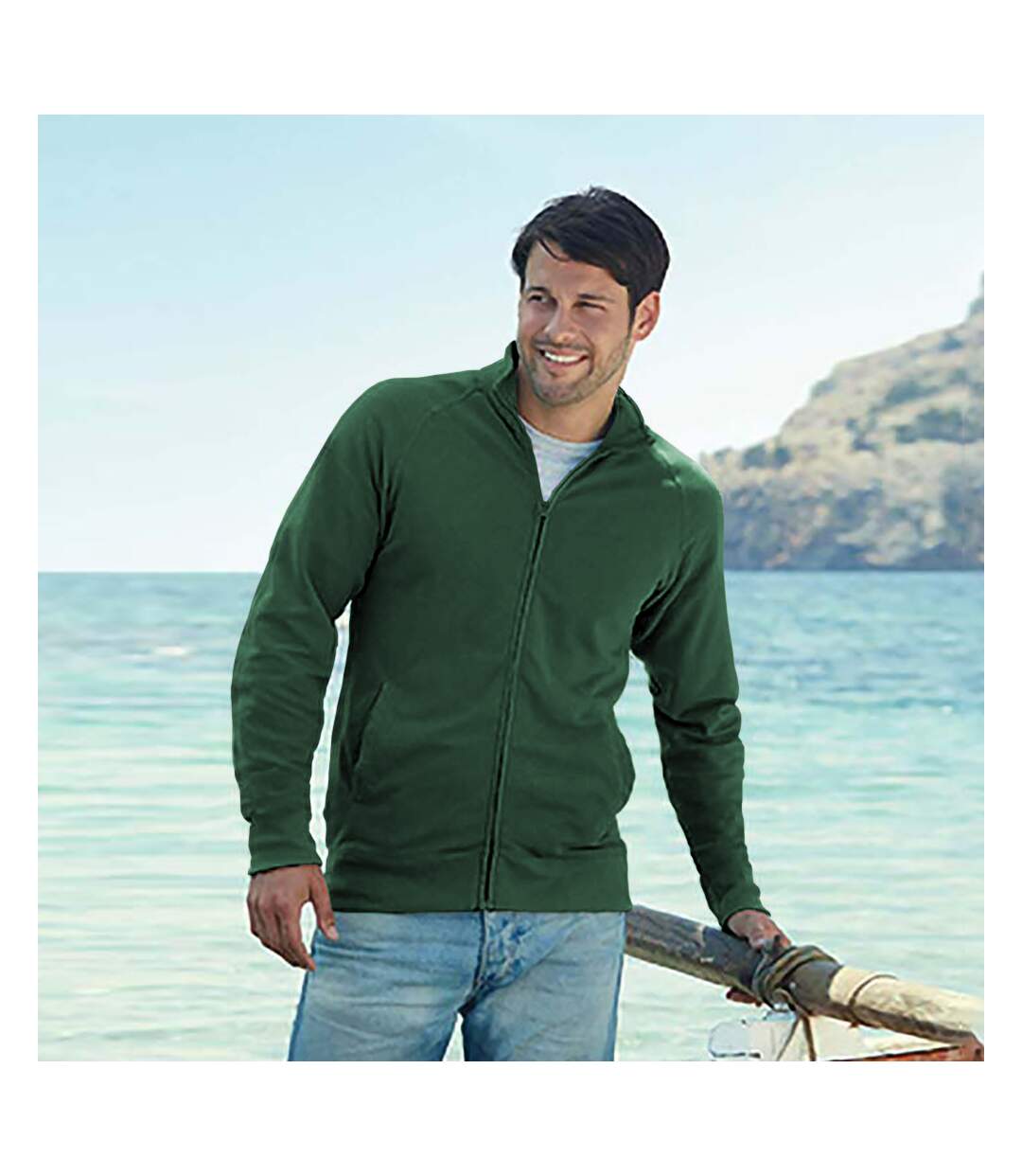 Fruit Of The Loom - Veste zippée - Homme (Vert bouteille) - UTRW4500