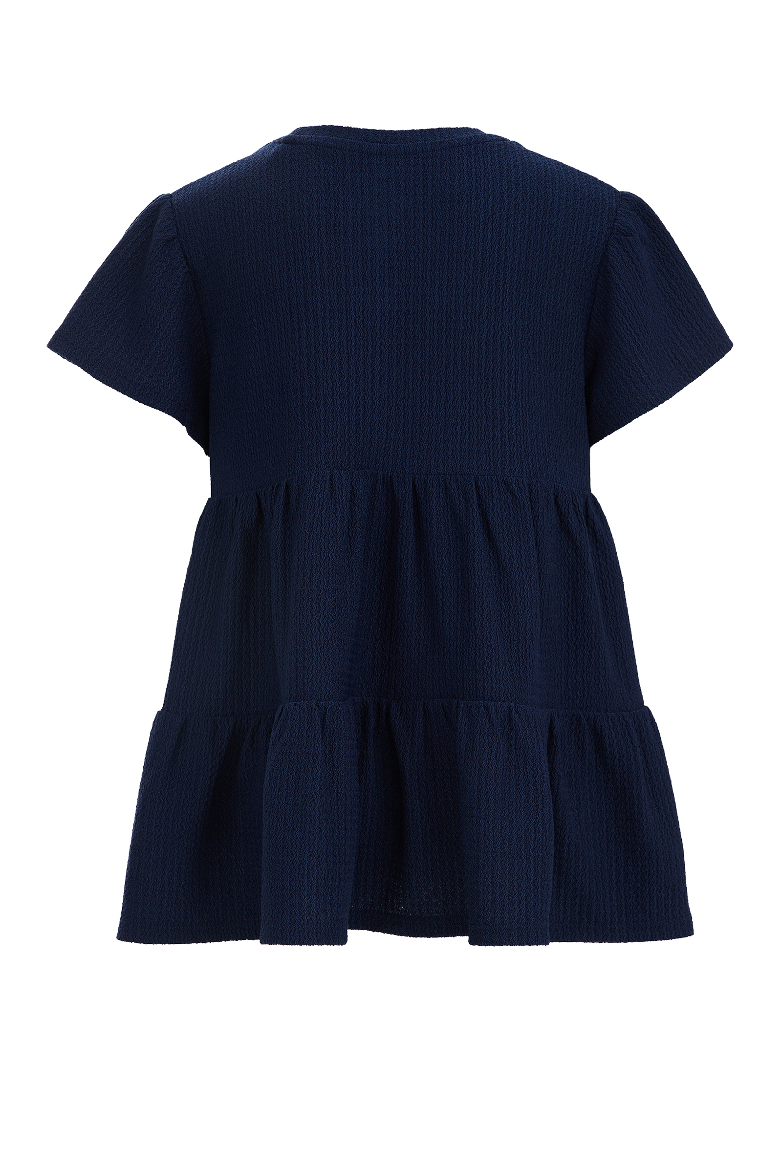 Meisjes T-shirt met structuur WE Fashion Marineblauw
