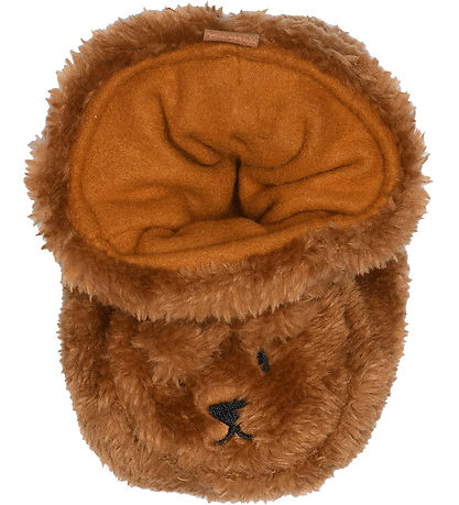 Melton Krabbelschuhe - Bear Flauschig - Apple Cinnamon