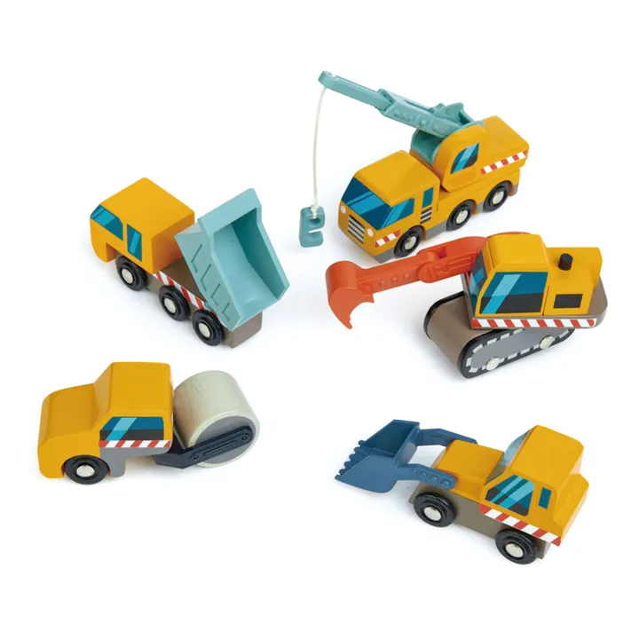 Tender Leaf Toys Voitures de Construction en bois - Set de 5