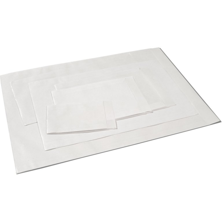 Flachbeutel Kraftpapier weiß