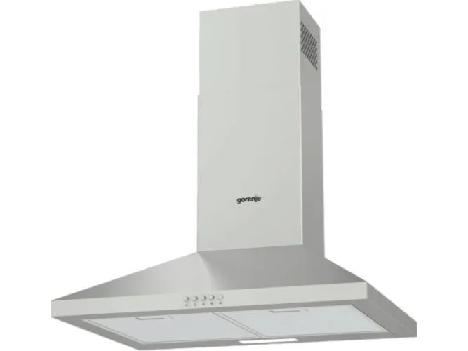 Gorenje Essential WHC629E4X - Hætte - skorsten - bredde: 60 cm - dybde: 45 cm - udtrækning og recirkulation (-) - rustfrit stål