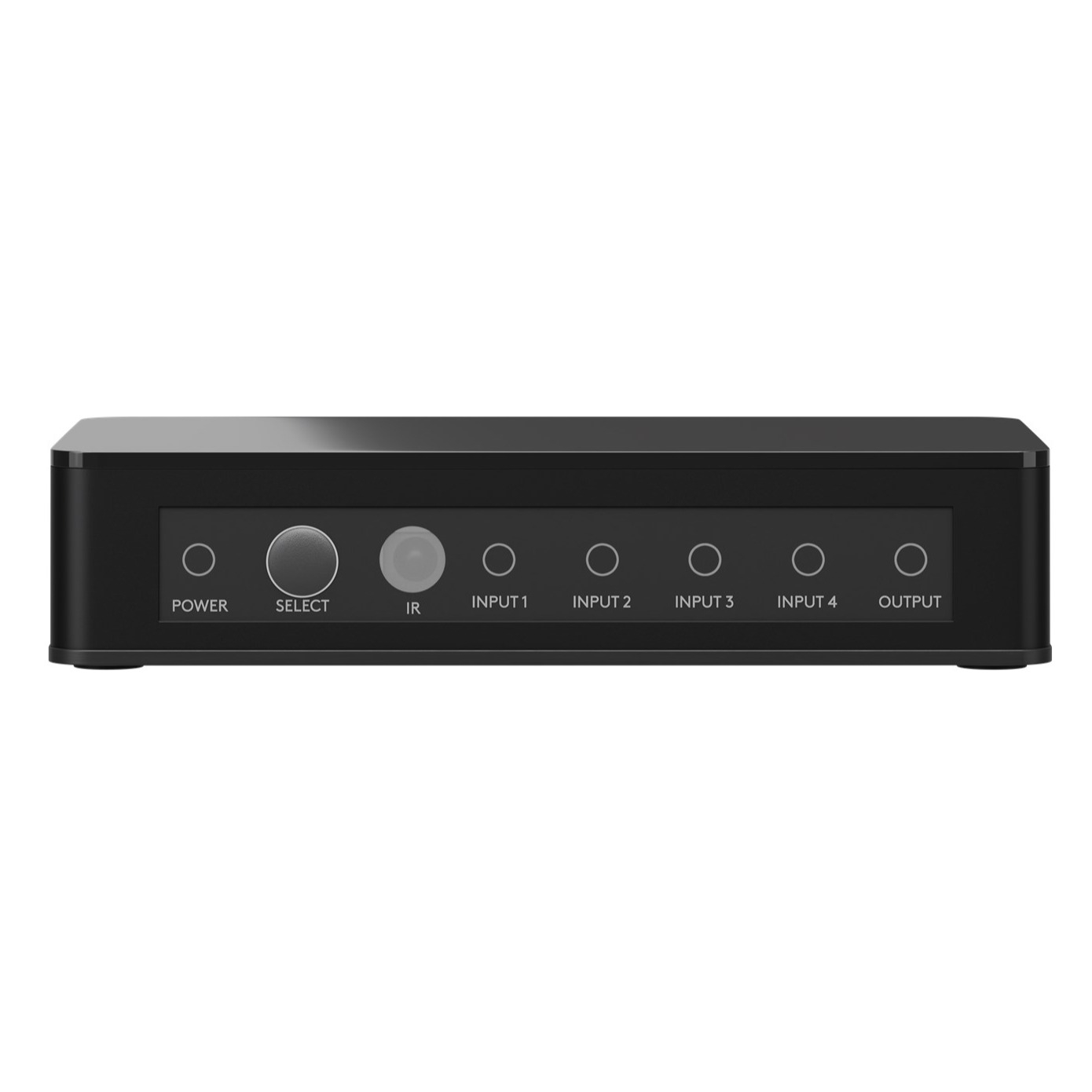 4-fach HDMI 2.0 4K Adapter Splitter Switch Audio Video Konverter Umschaltbox 4 x Input / 1 x Output mit Fernbedienung (58489) - Schwarz