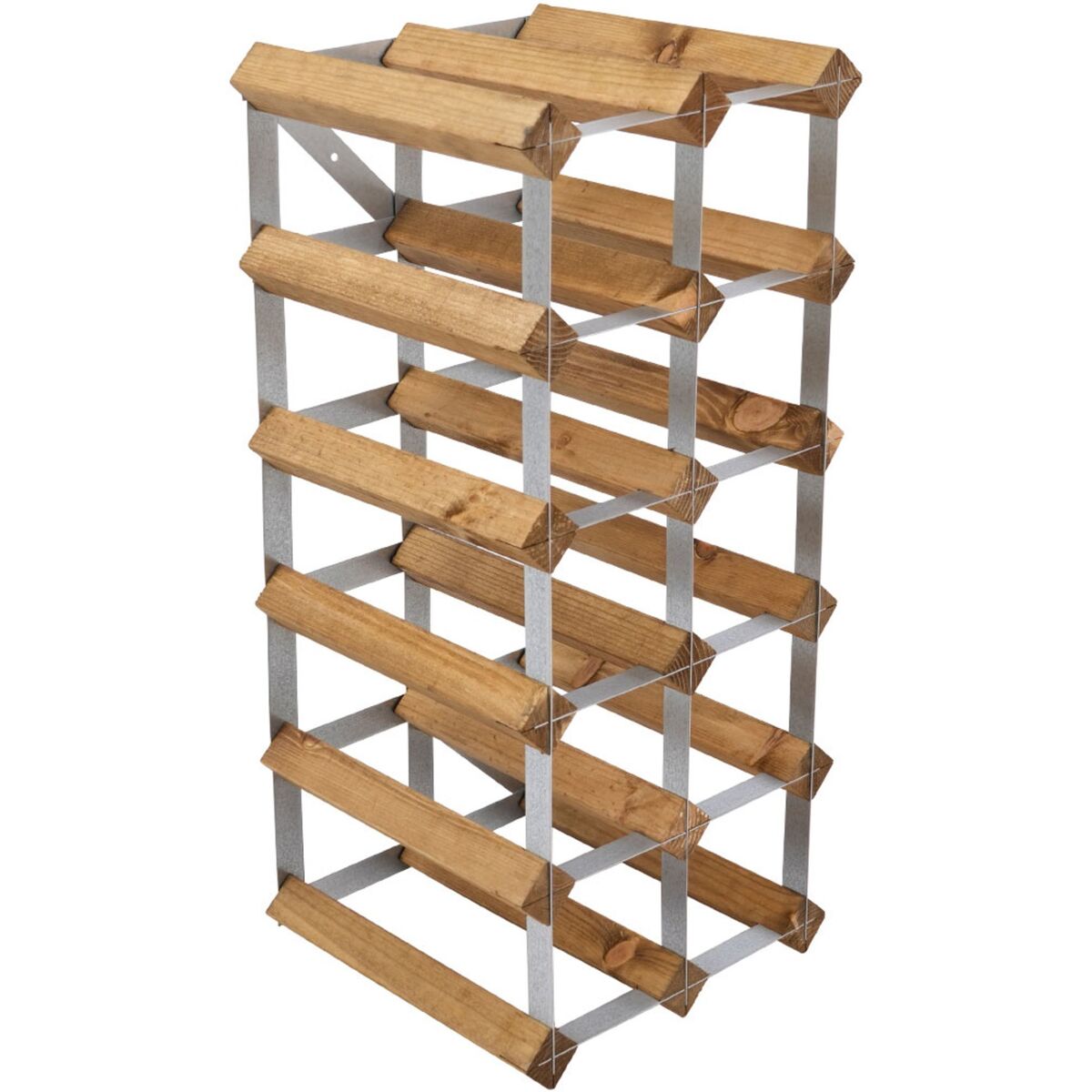 Vinstativ Påbyggingsbart 15 flasker Light Oak