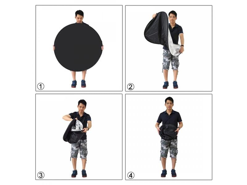 Puluz Reflektor 5-in-1 110 cm Reflektor-Kit mit fünf verschiedenen reflektierenden Oberflächen