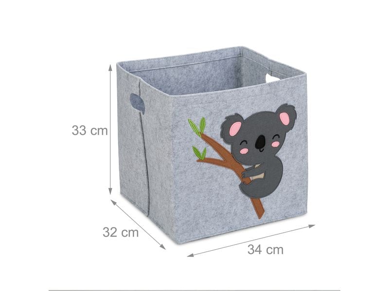 relaxdays Spielzeugkorb Koala Idealer Aufbewahrungskorb für das Kinderzimmer