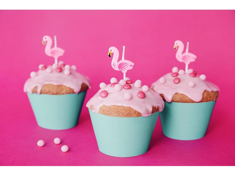Partydeco Kerze Flamingos 5 Stück Geburtstagskerzen