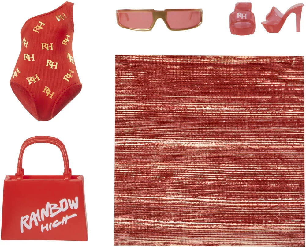 RAINBOW HIGH SWIM ET STYLE POUPEE MANNEQUIN 27CM - RUBY ROUGE