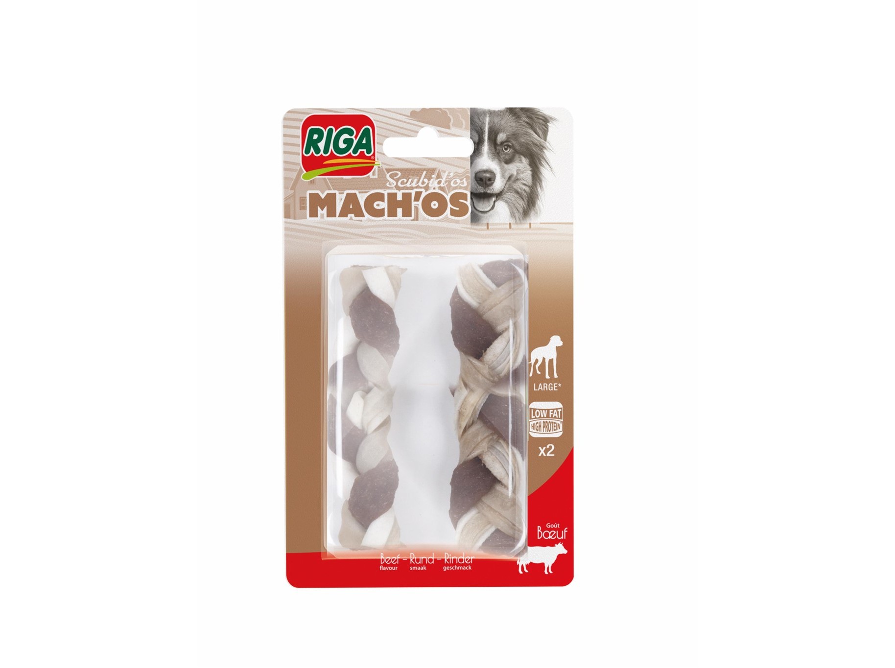 SNACKS PARA CÃO RIGA MACH'OS RAÇA MÉDIA/GRANDE 2 UNIDADES