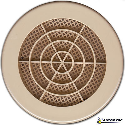 Grille d'aération PVC Autogyre avec moutiquaire sable Ø 123 mm