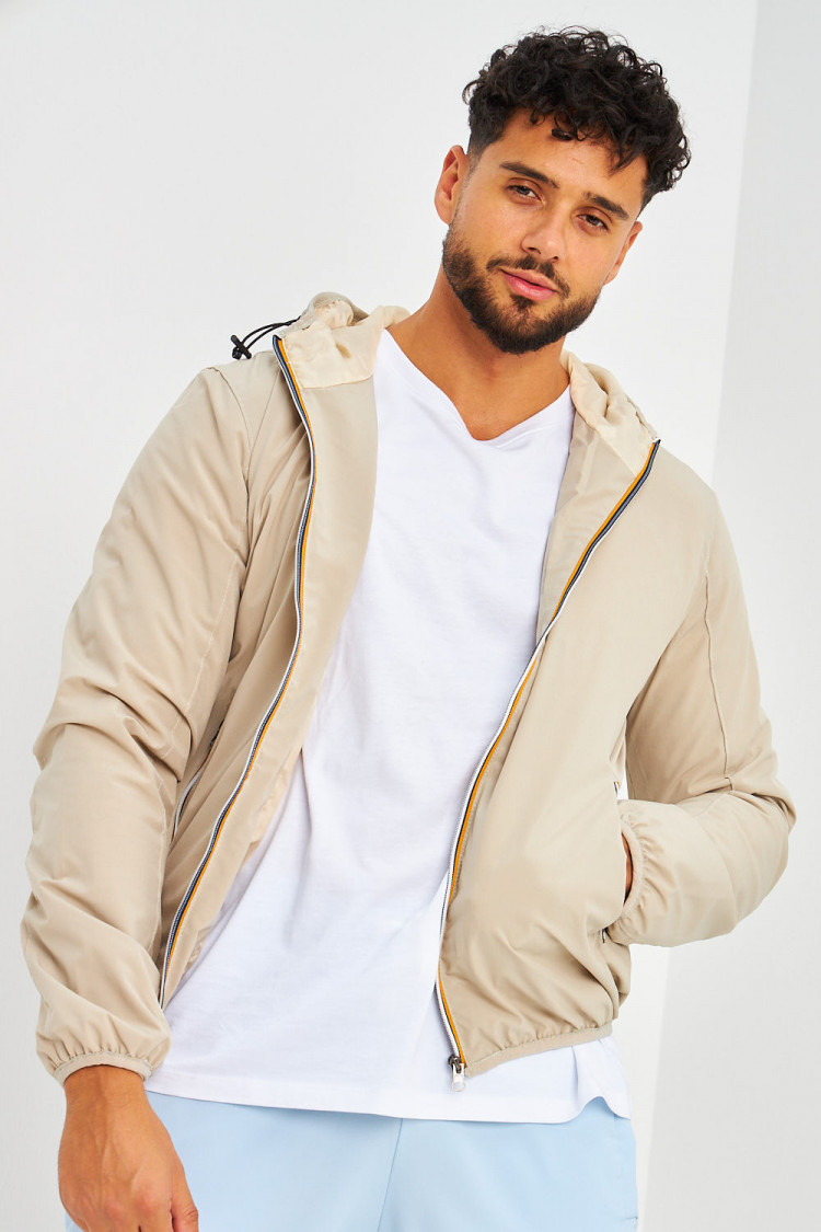 Blouson à capuche beige