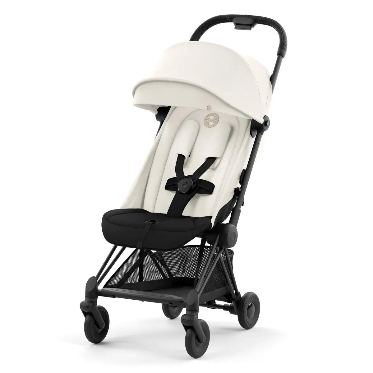 Cybex Poussette Coya - Cadre noir mat avec siège blanc cassé