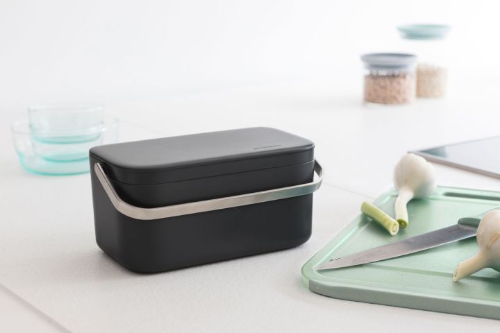 SinkSide Aanrecht afvalbakje, 1.8L - Dark Grey