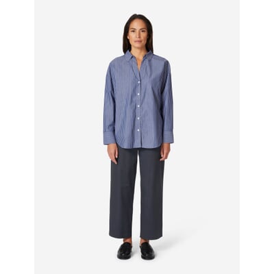 Damenbluse gestreift, Blau