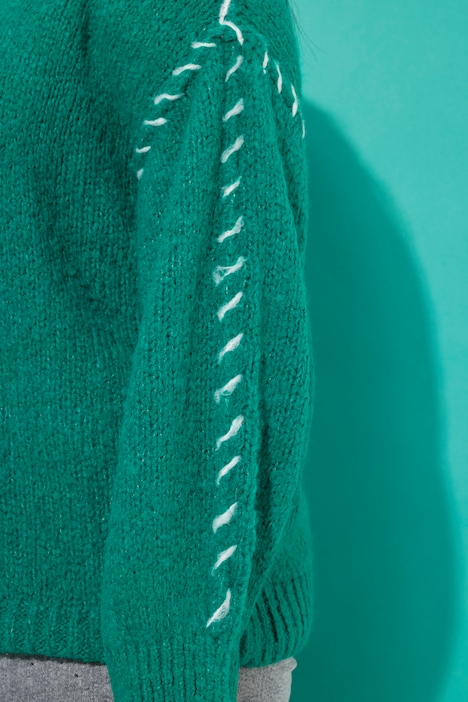 Pullover, oversized, Colornähte, Langarm