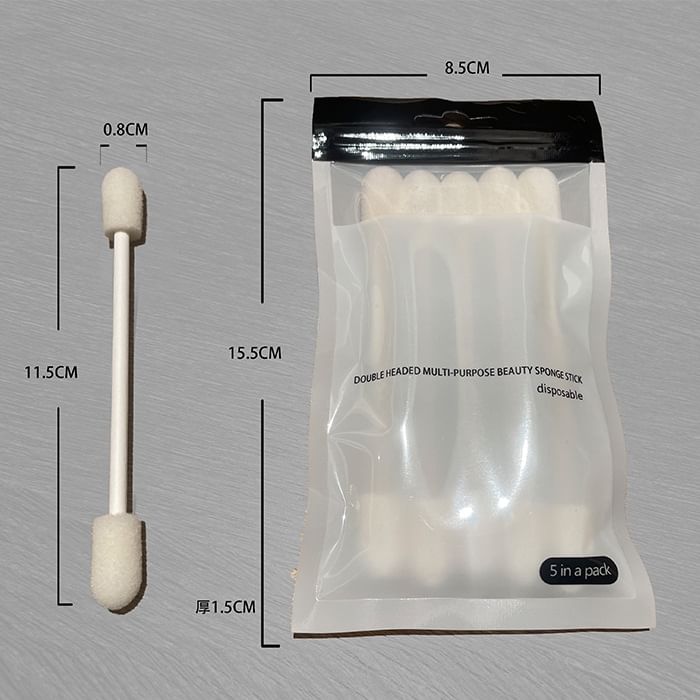 Violeta - Set van 5: wegwerp plastic wattenstaafjes (verschillende designs)
