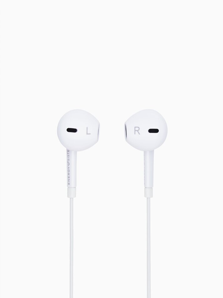 Fones de ouvido com microfone e controle de reprodução - Branco