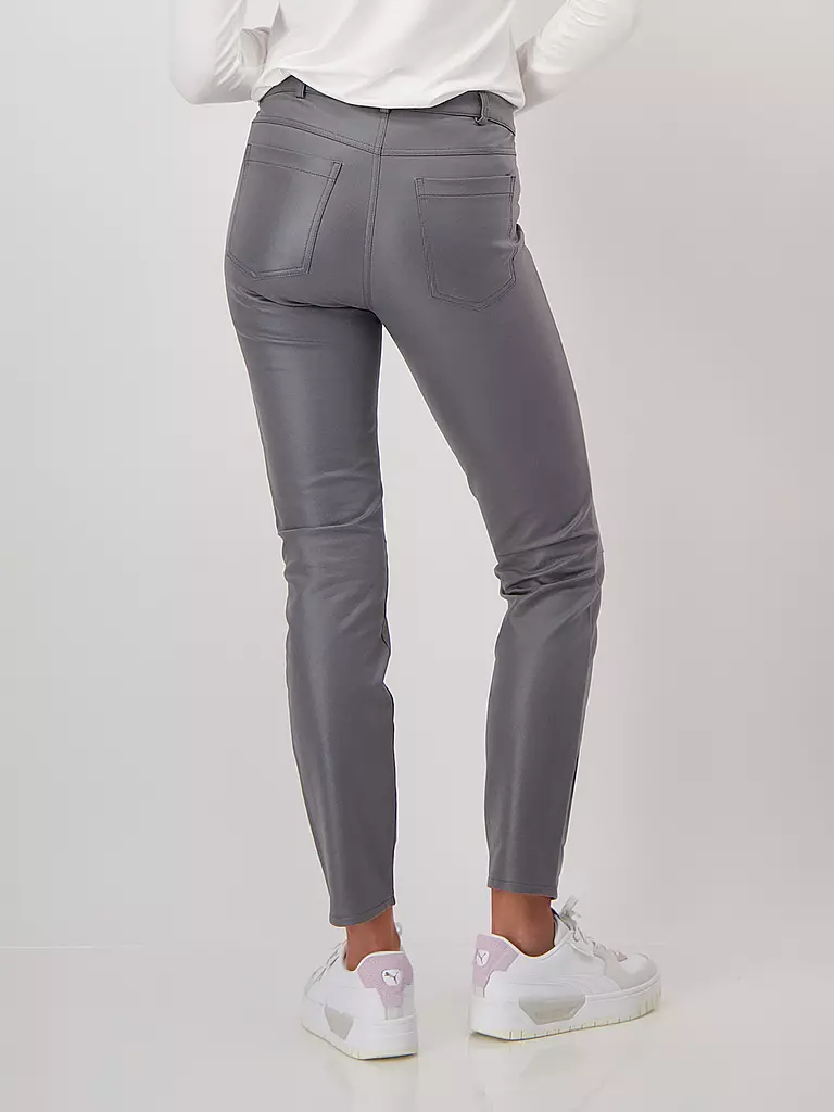 MONARI Hose in Lederoptik grau