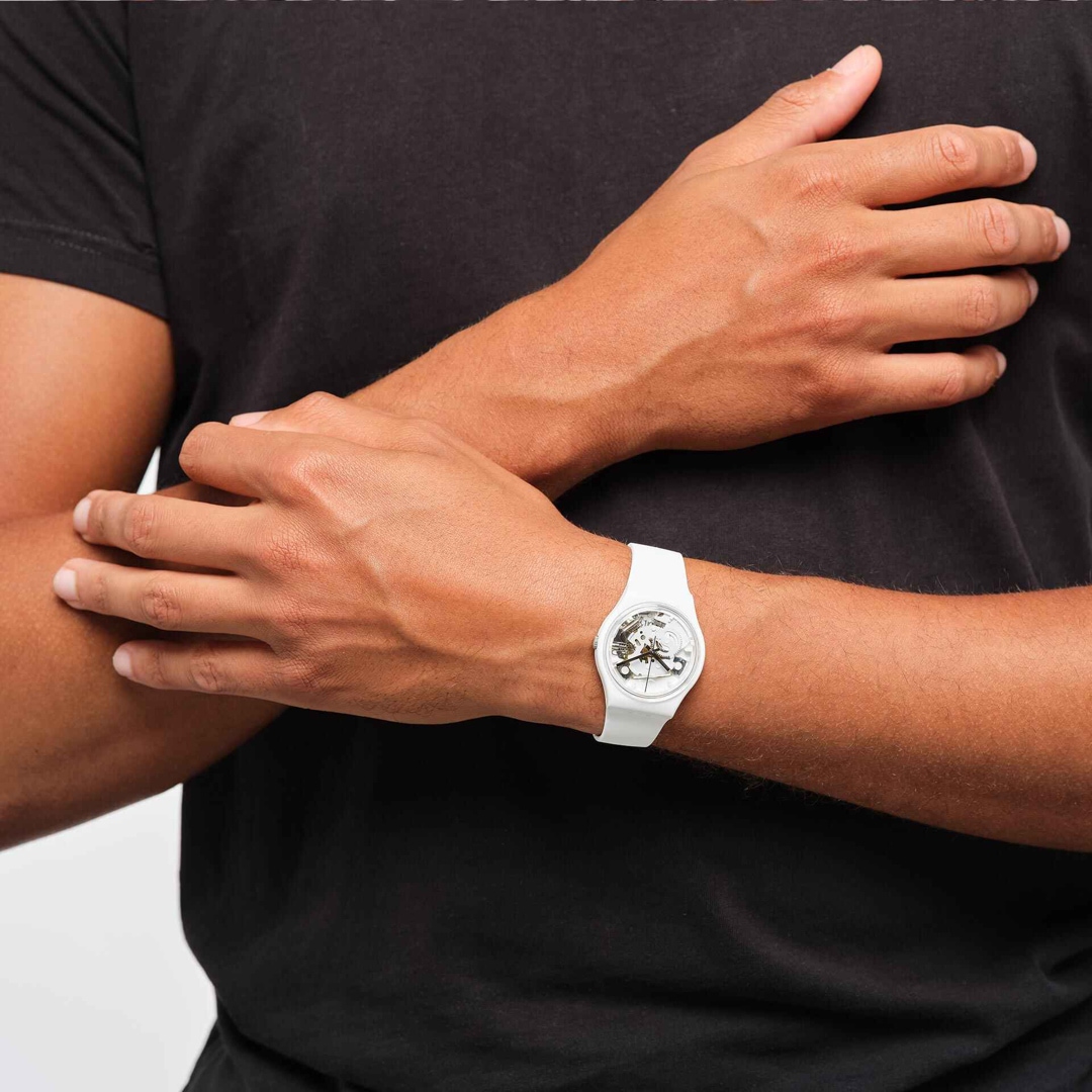 Swatch Original 41 Biosourced Spot Time White