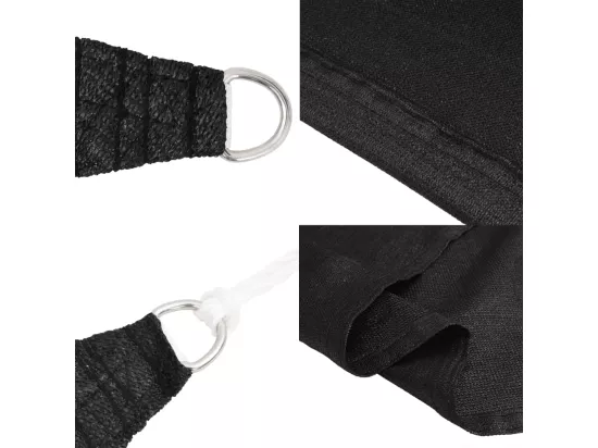 Voile d'ombrage 160 g/m² Noir 3x6 m PEHD