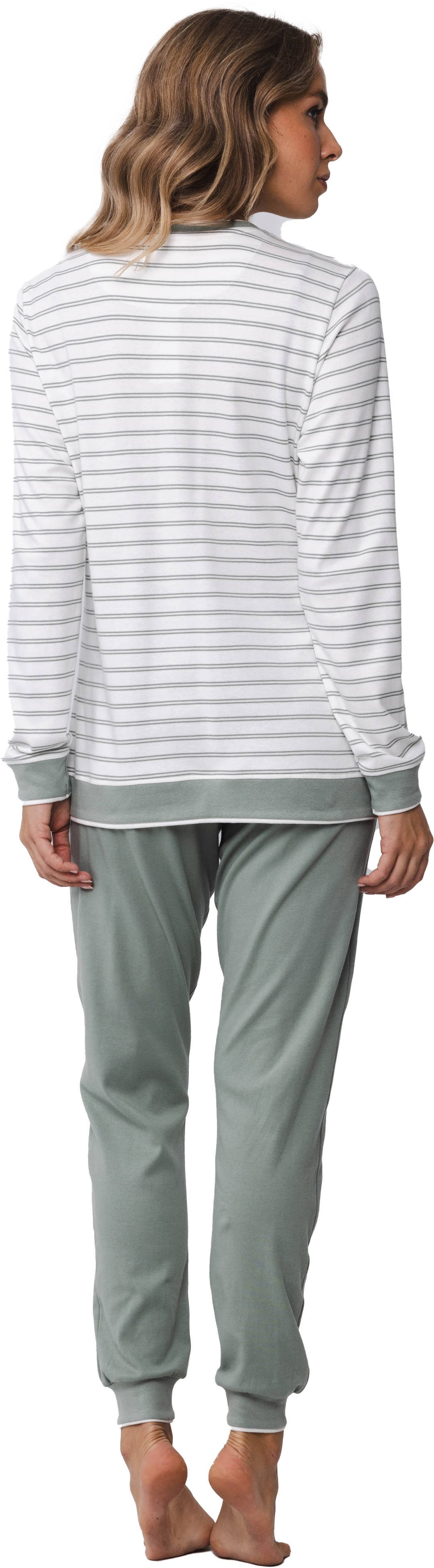 Pastunette pyjama groen/wit