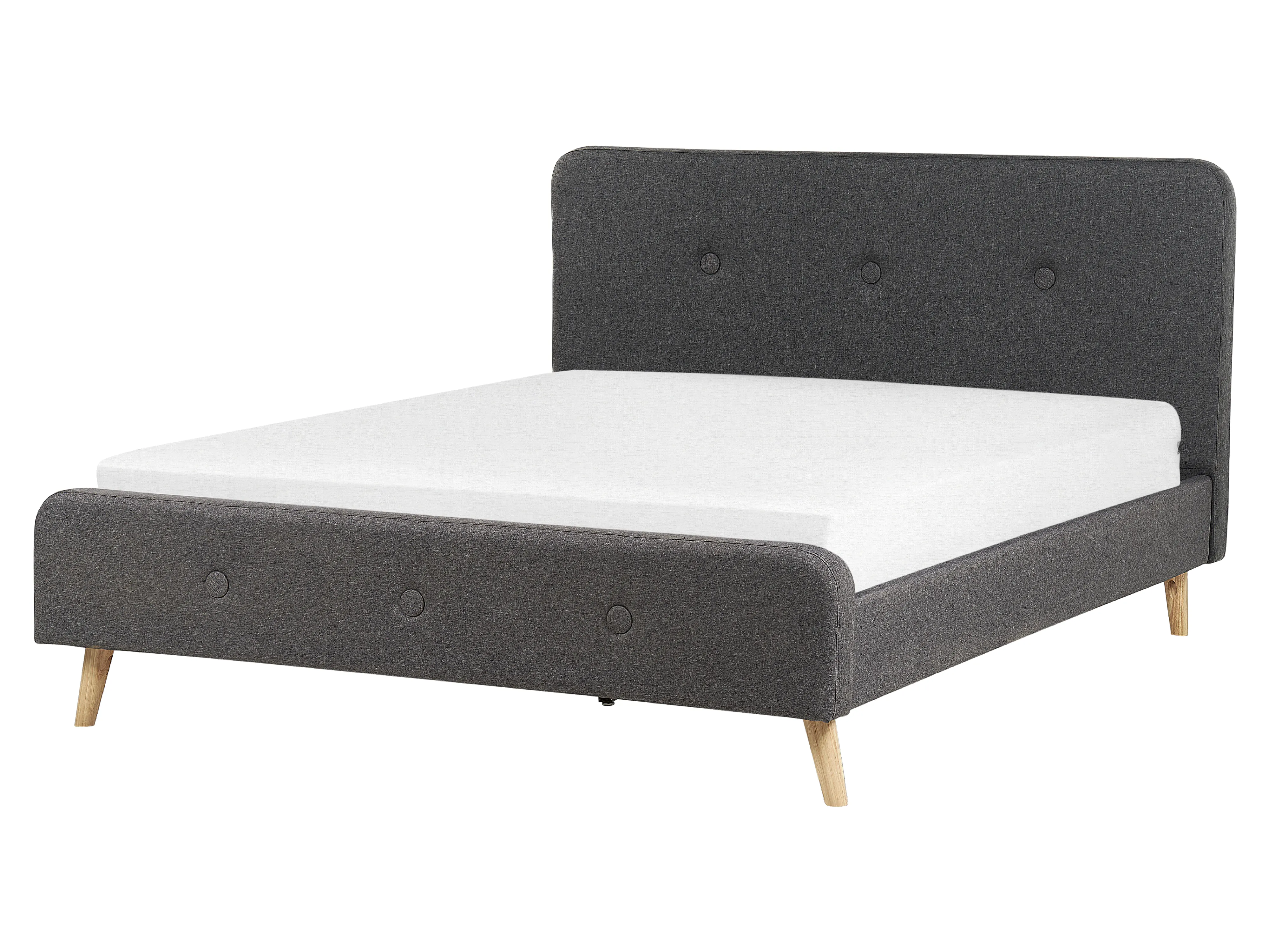 Bed Stof RENNES II 160 x 200 cm Donkergrijs