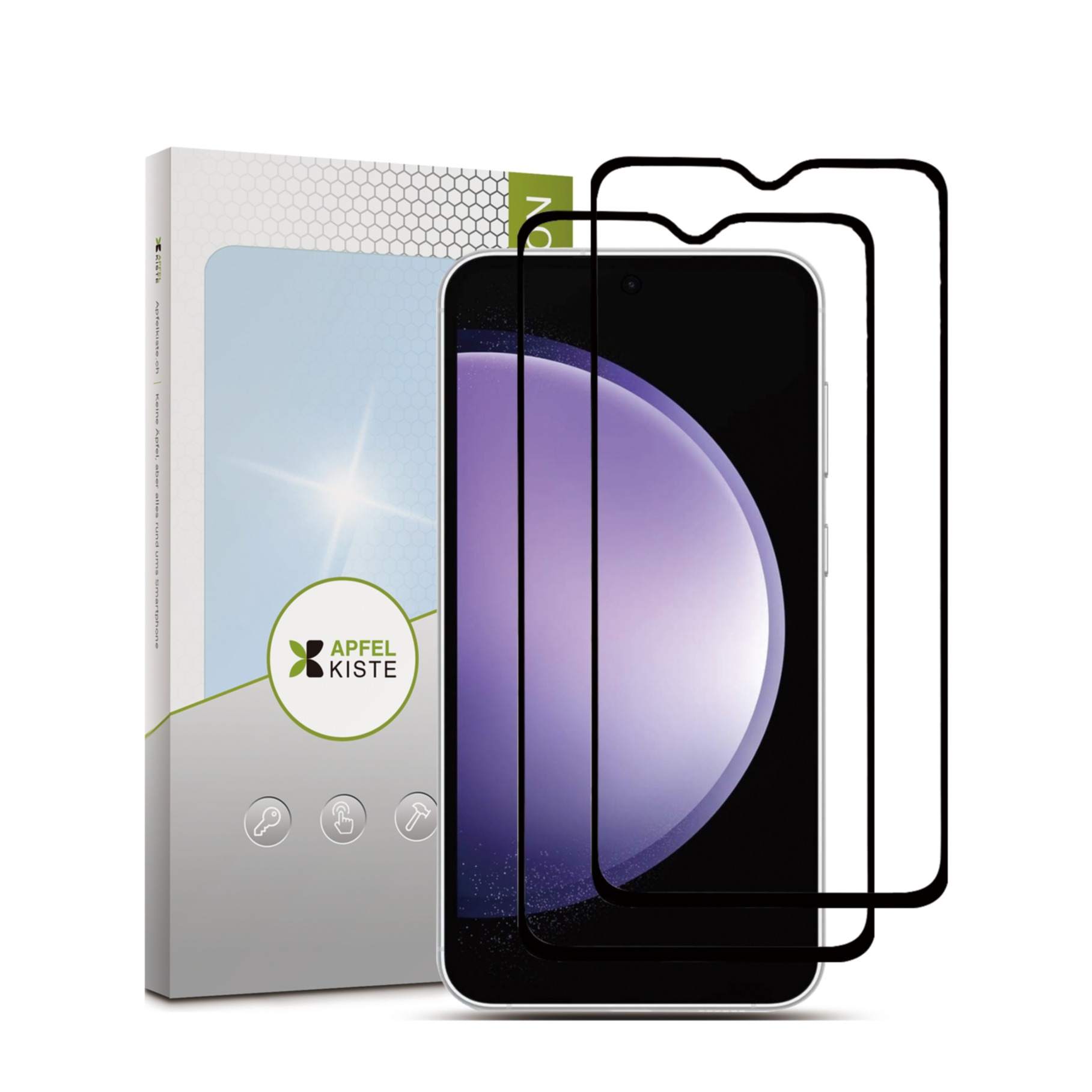 (2er Set) Samsung Galaxy S23 FE Panzer Glas Displayschutz Case Friendly