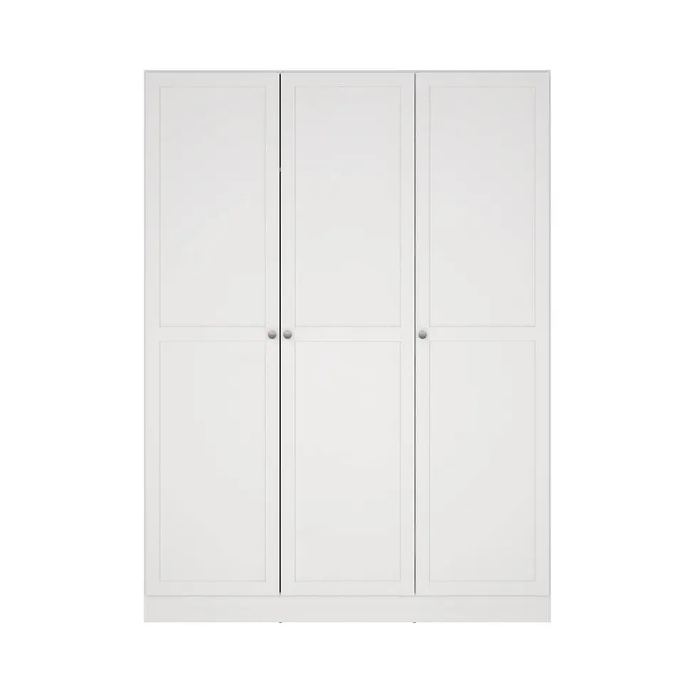 Kledingkast Lynn 3-deurs - wit - 200x147x62 cm