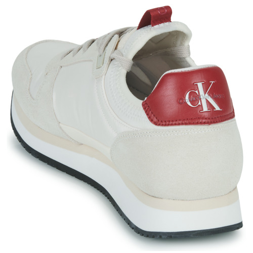 Calvin Klein Jeans - RUNNER SOCK LACEUP NY-LTH - Blanc / Rouge