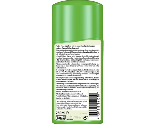 Algenbestrijder Tetra Pond AlgoRem 250 ml