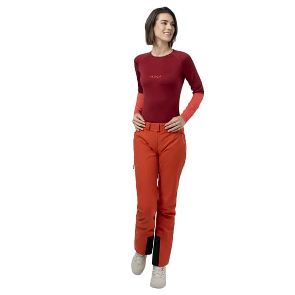 Pantalon ski de randonnée AYAQ NUNATAK HYBRID PANTS W ORANGE SUNRISE