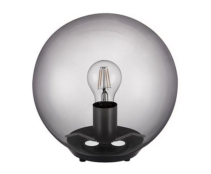 Lampe à poser Barool E27 IP20 verre fumé