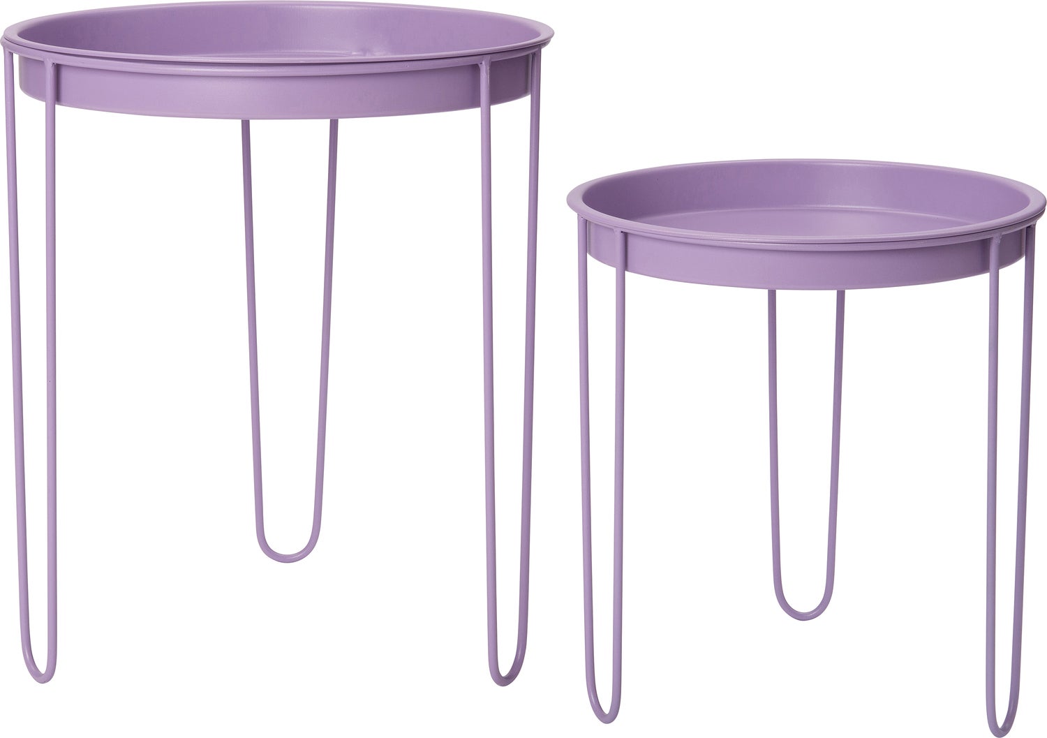 Intratuin bijzettafel Tray paars D 32 H 34 cm