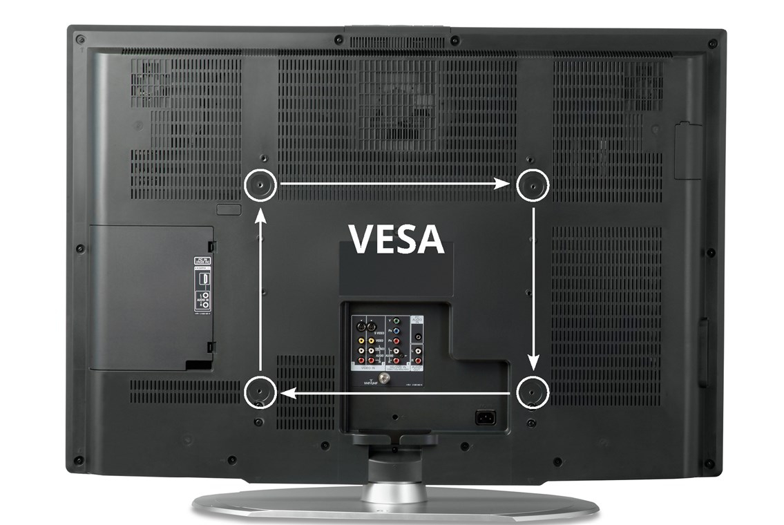Basic Adapter für TV Wandhalterung VESA Fernseher Verbindungsstück bis 30kg (63267) - Schwarz