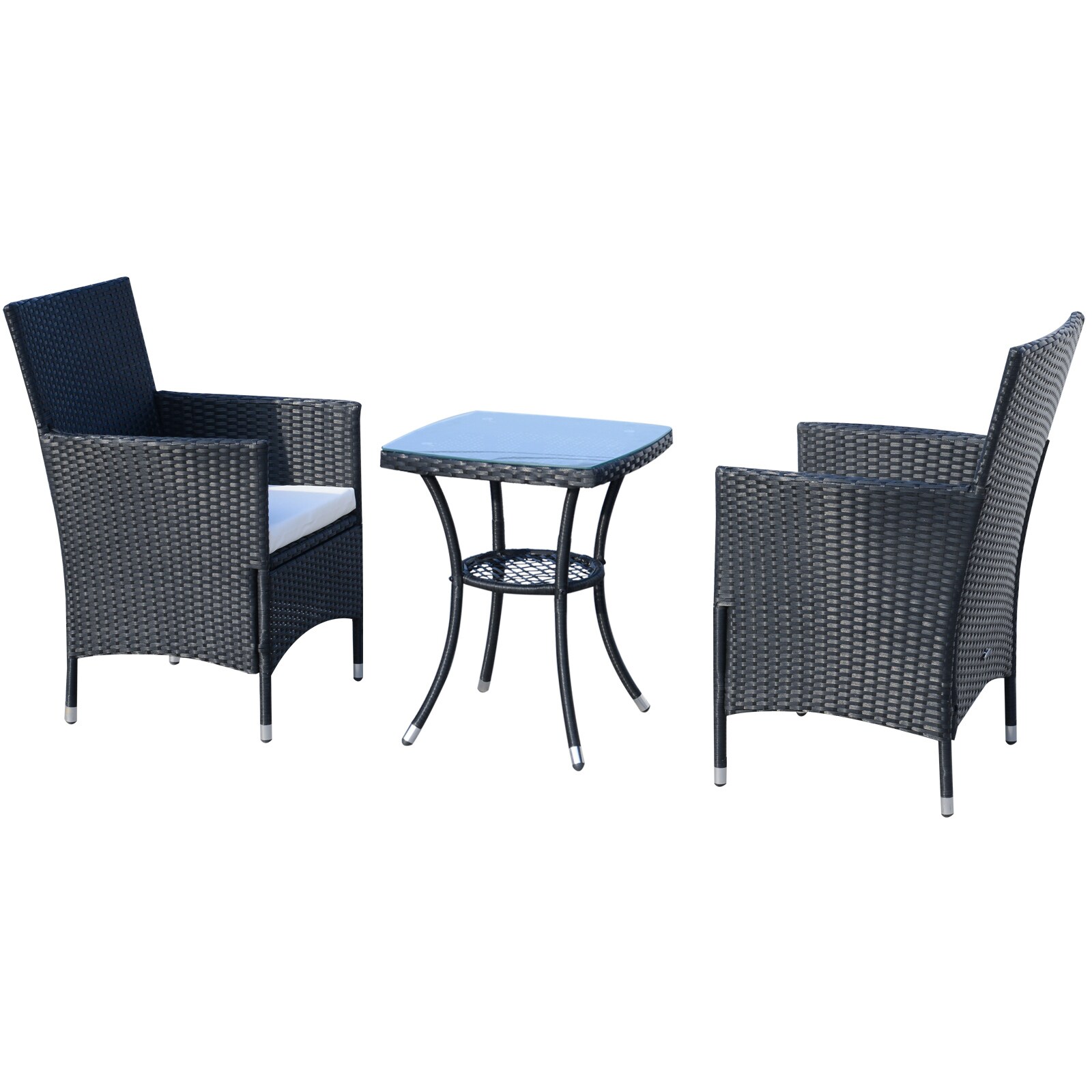Outsunny Rattan-Sitzgruppe als 3-teiliges Set