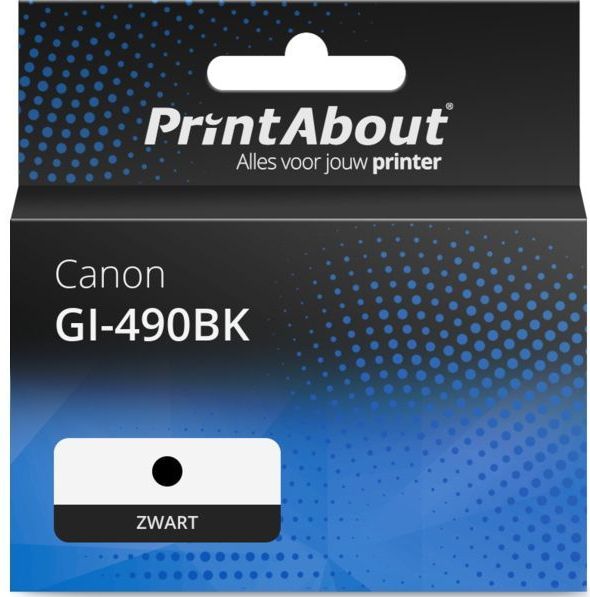 PrintAbout huismerk Inktcartridge GI-490BK Zwart Geschikt voor Canon