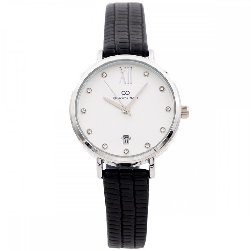 Coffret montre Femme GIORGIO bracelet Cuir Noir