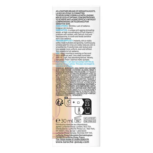 Sérum Antirrugas Radiance com Vitamina C12 Pura da La Roche-Posay 30ml