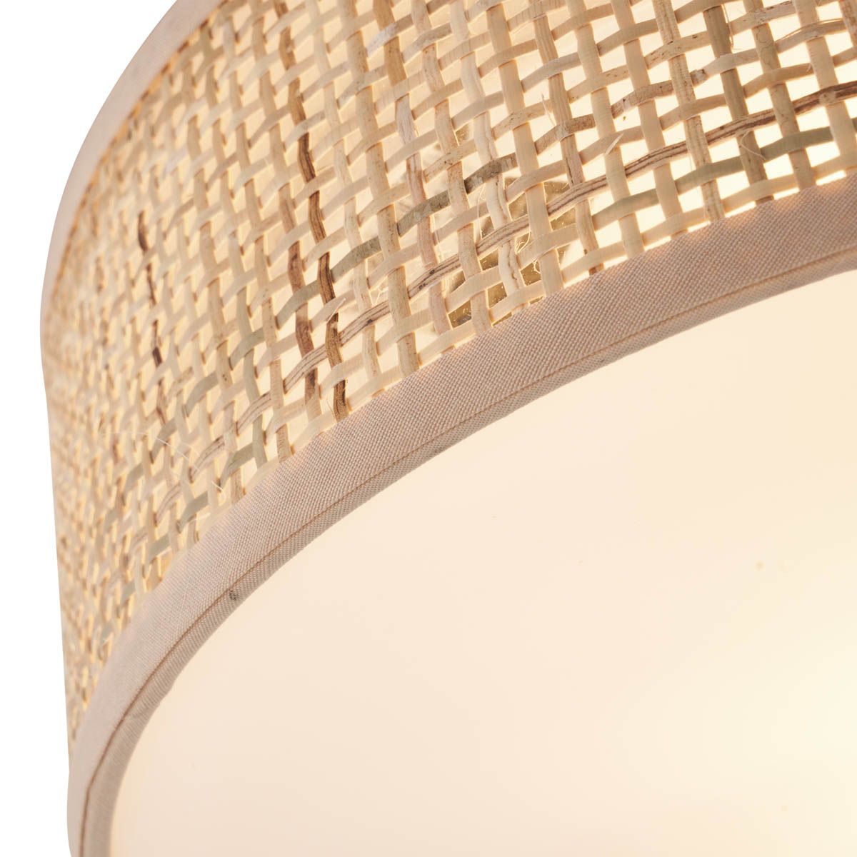 Oosterse plafondlamp rotan 30cm - Trammy