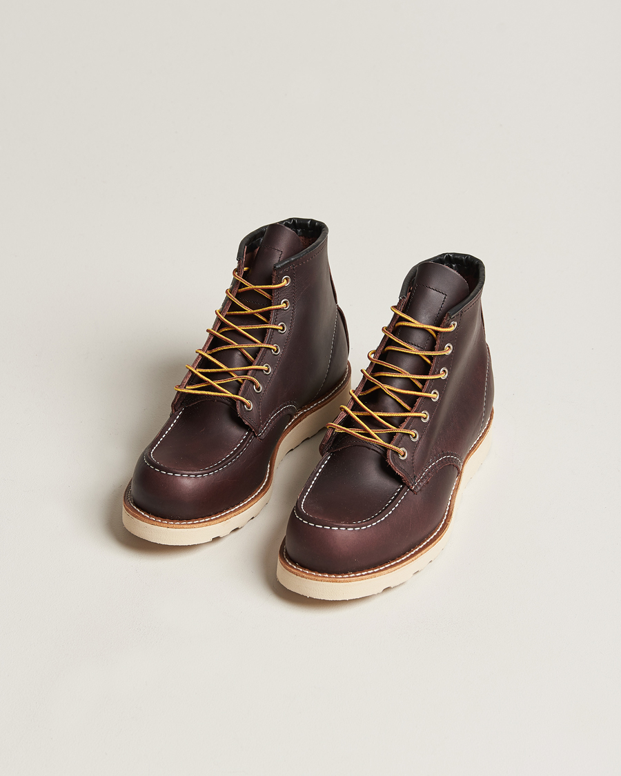 Red Wing Shoes Moc Toe Boot Black Cherry Excalibur Leather